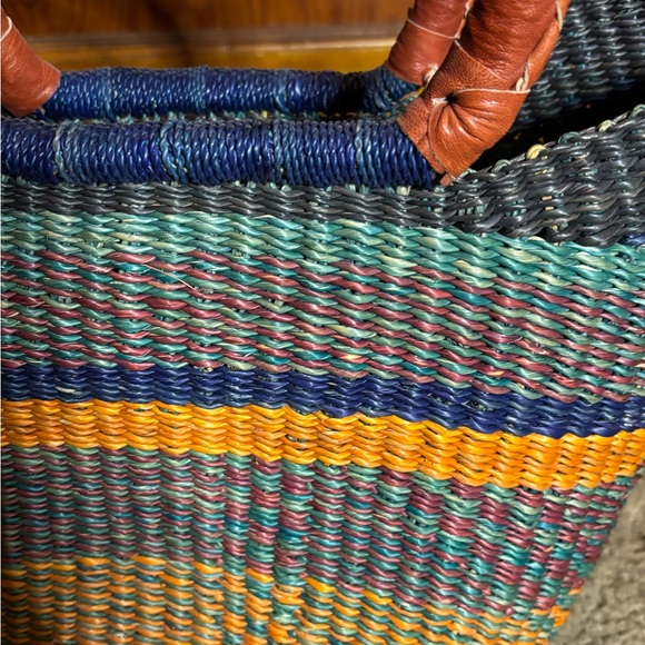 Multicolor African Woven Tote Bag - Picture 4 of 5